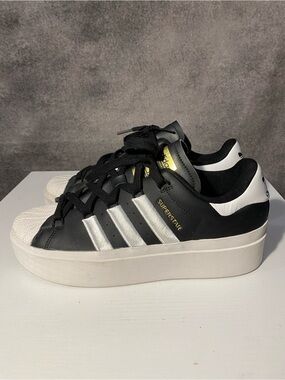 Adidas Superstar Platform Bonega Black White Platform Sneaker Size 9.5